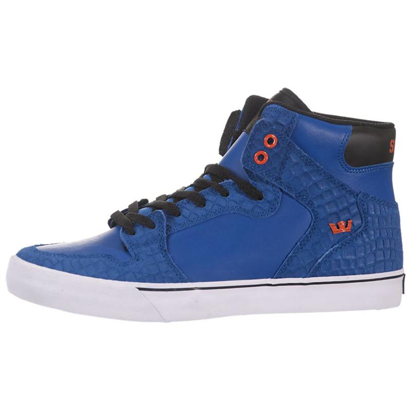 Buty Supra VAIDER - Sneakersy Wysokie Męskie - Niebieskie Czarne (XBQA-65037)